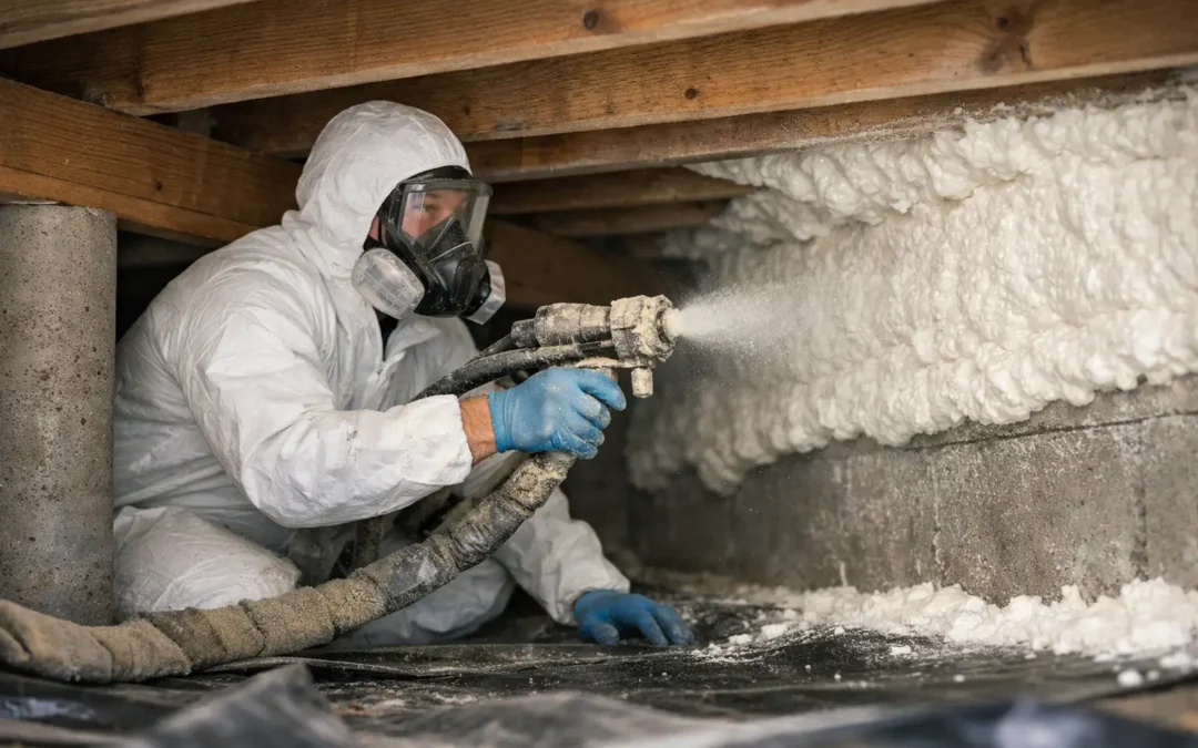 How to Spray Foam Insulation Under House