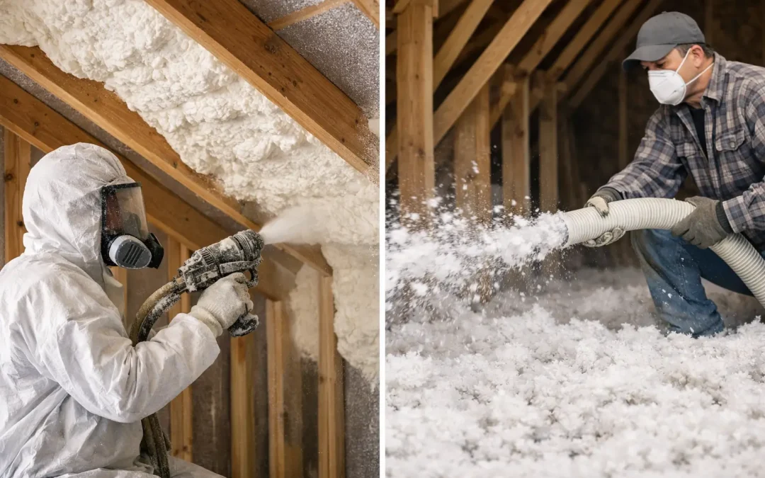 Spray Foam Versus Blown Insulation